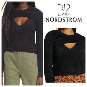 NWOT Nordstrom BP Black Fuzzy Sweater‎ Set -- 1X